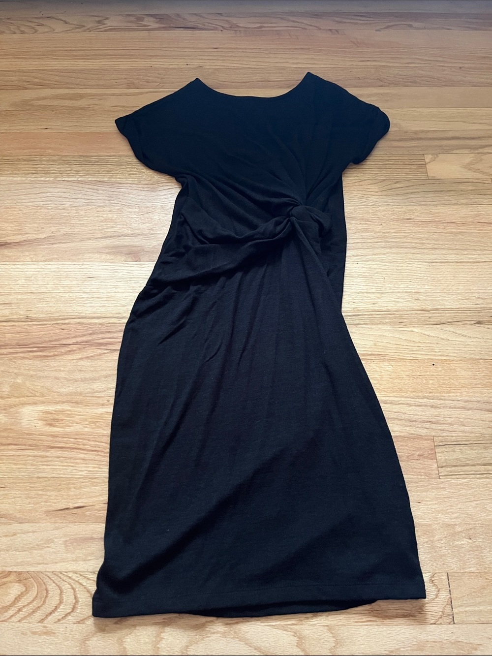 GAP Black Knot-Detail Midi Dress